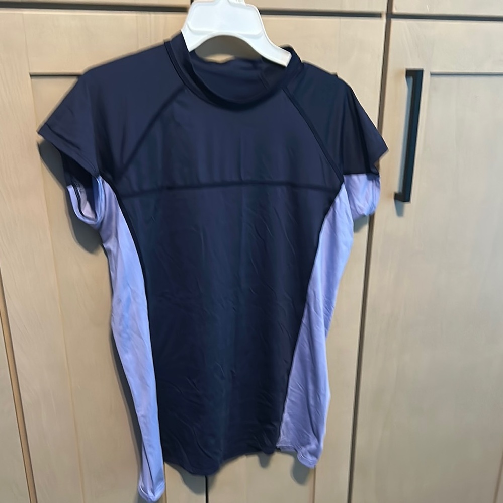 Patagonia Women's Navy Blue and Lavender Top